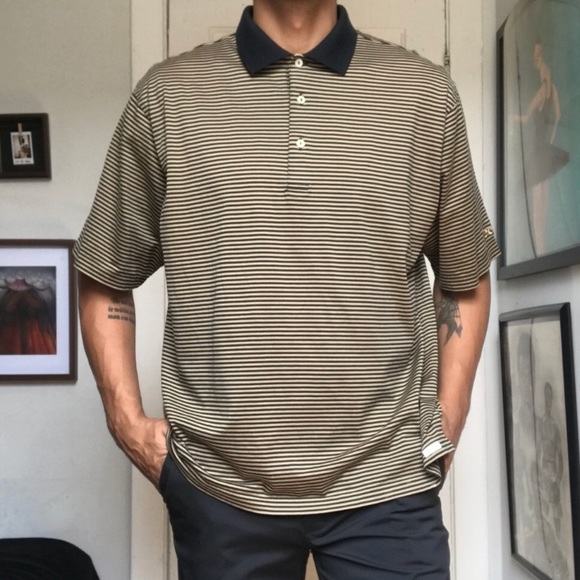 Peter Millar Other - Vintage Peter Millar Striped Golf Polo Fedex Logo